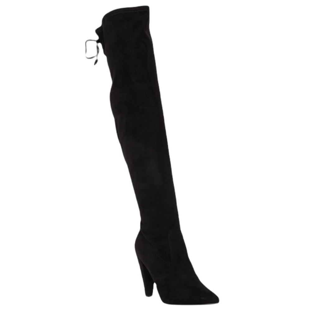 FRENCH CONNECTION vegan suede over the knee boot in black Sz 8